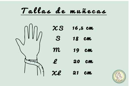 Tabla medidas de muñeca de mujer