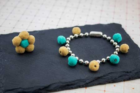 Conjunto pompón redondo