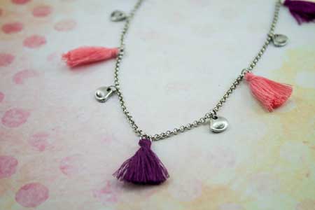 Collar gotas planas machacadas