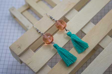 pendientes-bola-pompon-la-fermina-abalorios-plata-zamak-bisuteria-turquesa-naranja