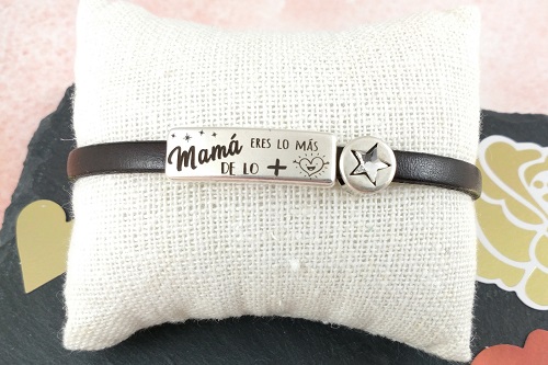 Pulsera con pasador circular estrella de swarovski