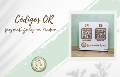Códigos QR personalizados en madera